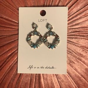 Brand New Pierced Dangle Earrings with Stones